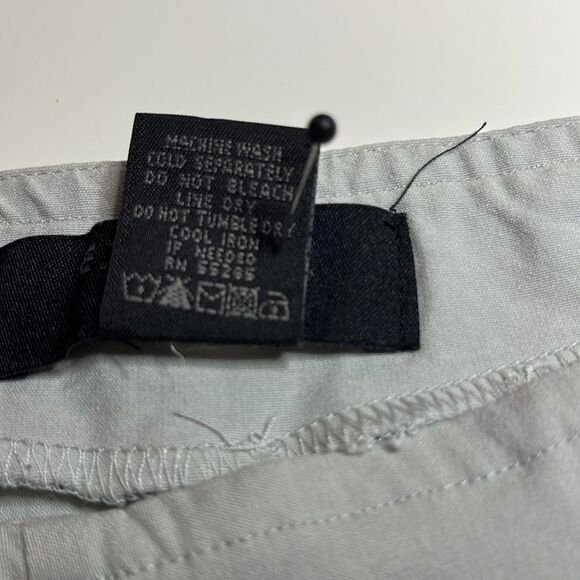 express Stretch gray side zipper flat front and back no pockets in size 3/4 - Picture 6 of 9